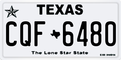 TX license plate CQF6480