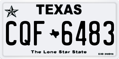 TX license plate CQF6483