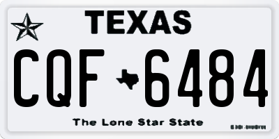 TX license plate CQF6484