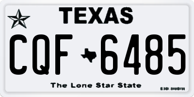 TX license plate CQF6485