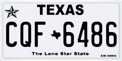 TX license plate CQF6486