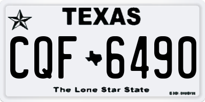 TX license plate CQF6490