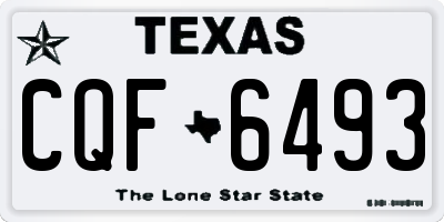 TX license plate CQF6493