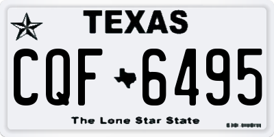 TX license plate CQF6495