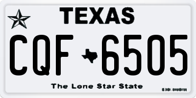 TX license plate CQF6505
