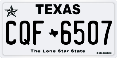 TX license plate CQF6507