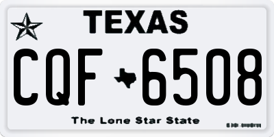 TX license plate CQF6508