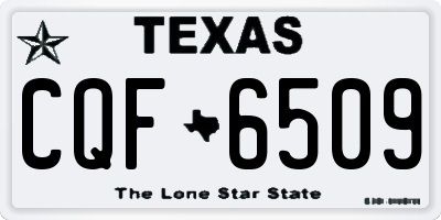TX license plate CQF6509