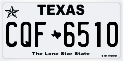 TX license plate CQF6510