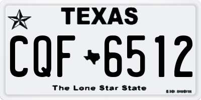 TX license plate CQF6512