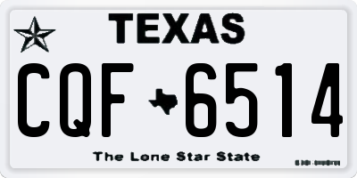 TX license plate CQF6514