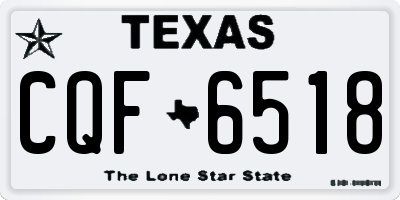 TX license plate CQF6518