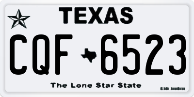 TX license plate CQF6523