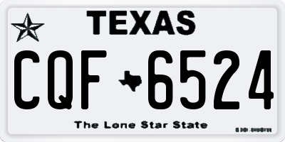 TX license plate CQF6524