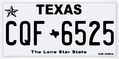 TX license plate CQF6525