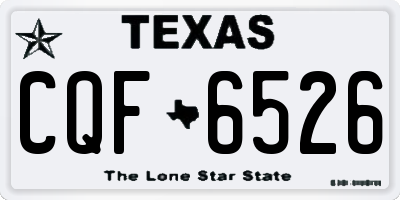 TX license plate CQF6526