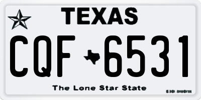 TX license plate CQF6531