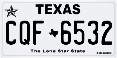 TX license plate CQF6532