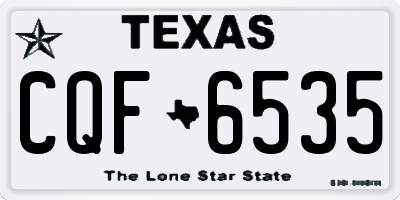 TX license plate CQF6535
