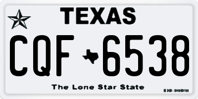 TX license plate CQF6538