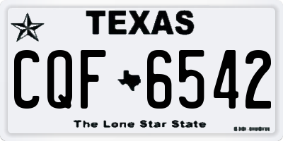TX license plate CQF6542