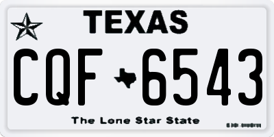 TX license plate CQF6543