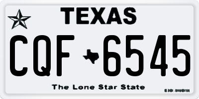 TX license plate CQF6545