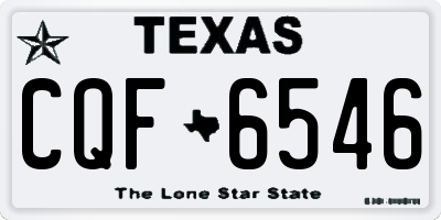 TX license plate CQF6546