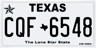 TX license plate CQF6548