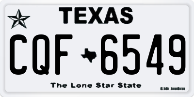 TX license plate CQF6549