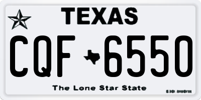 TX license plate CQF6550