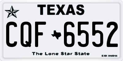 TX license plate CQF6552