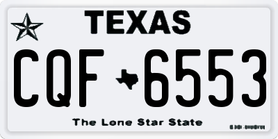 TX license plate CQF6553