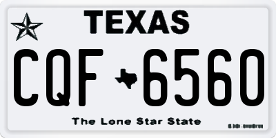 TX license plate CQF6560