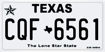 TX license plate CQF6561