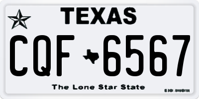 TX license plate CQF6567