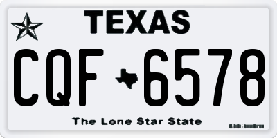TX license plate CQF6578