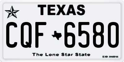 TX license plate CQF6580