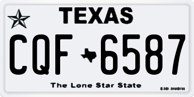 TX license plate CQF6587