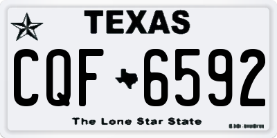 TX license plate CQF6592