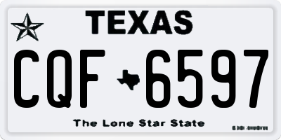 TX license plate CQF6597