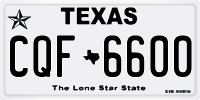 TX license plate CQF6600