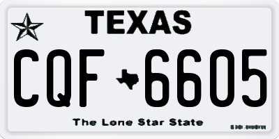 TX license plate CQF6605