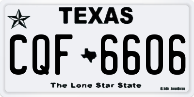 TX license plate CQF6606