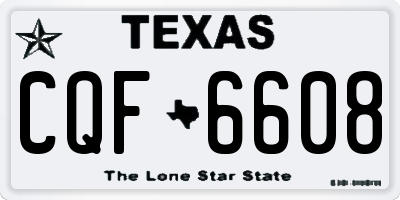 TX license plate CQF6608