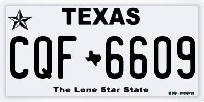 TX license plate CQF6609