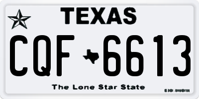 TX license plate CQF6613