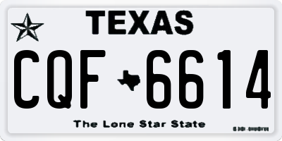 TX license plate CQF6614
