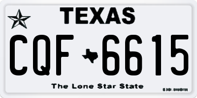 TX license plate CQF6615