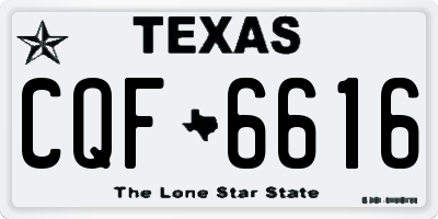 TX license plate CQF6616